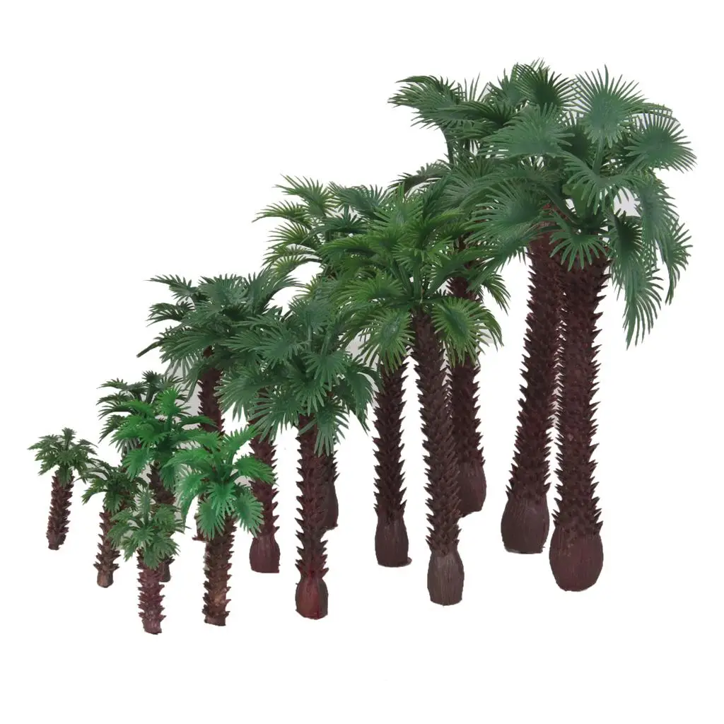 15pcs Model Palm Trees Train Railway Landscape Scenery Layout  OO 