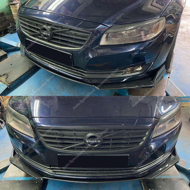 Per Volvo S80 MK2 3 Pz Auto Paraurti Anteriore Lip Spoiler Splitter Diffusore Stinger S80 T5 D4 2013 2016 End facelift Bodykits Tuning AliExpress