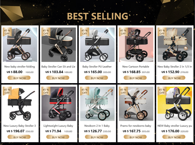 Stroller-transformer uwish 2 in1 gold - AliExpress