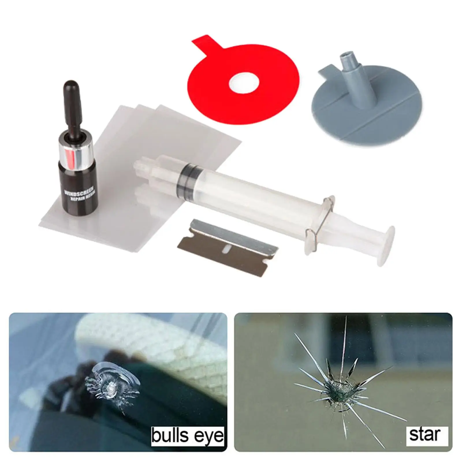 Automotive Car Glass Windshield Fluid Repair Kit Scratch Fixing Resin Sealer
