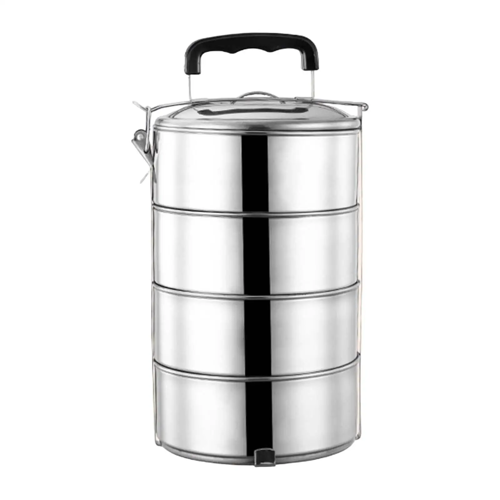 Adult Lunch Box Stackable Lunch Box with Handle, Microwave Stainless Steel Bento