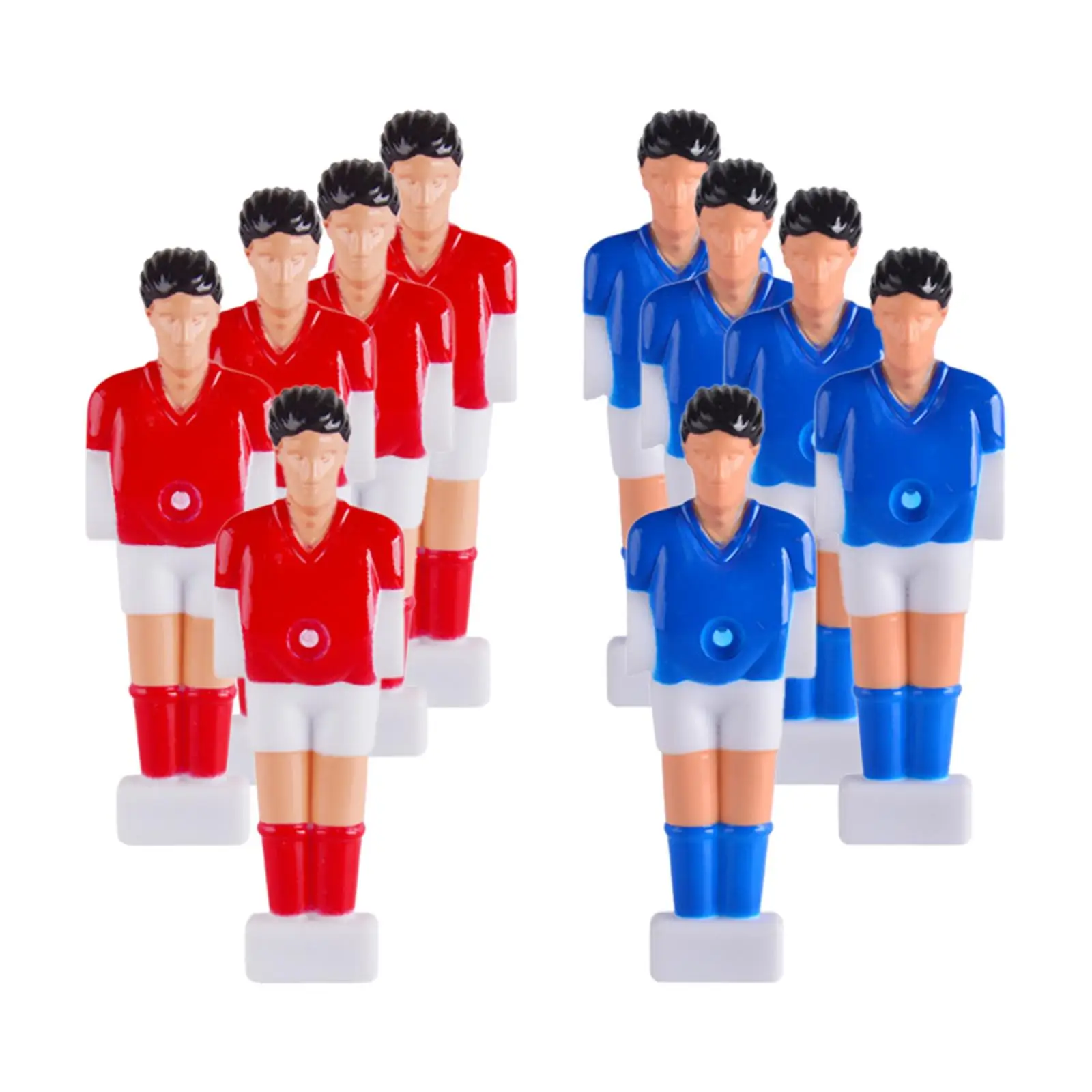 10 x Soccer Machine Doll 5 Red+5 Blue Foosball Parts Universal Foosball Men