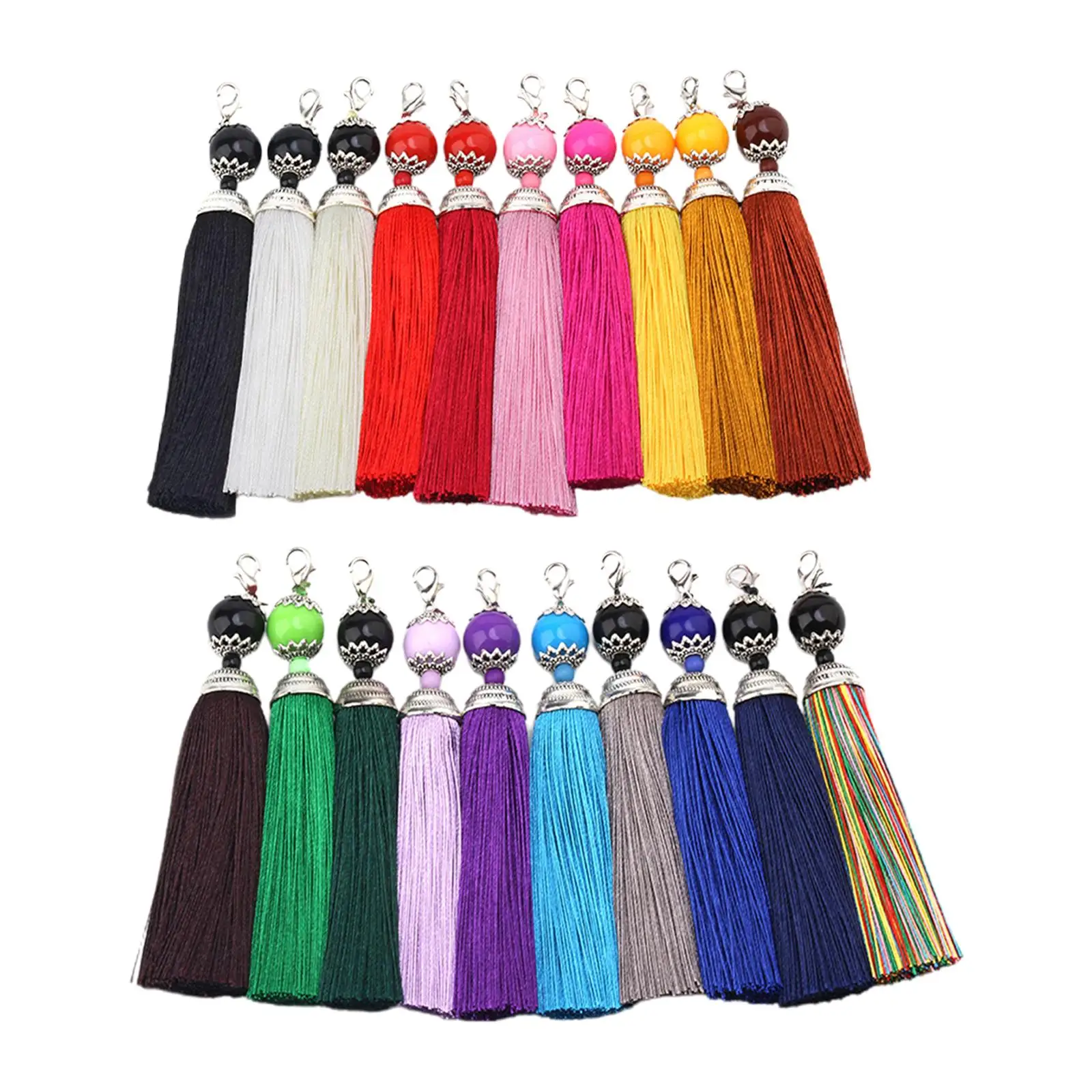10 Pieces Tassels for Jewelry Making, Keychain Tassel Charms for Keychain DIY Craft