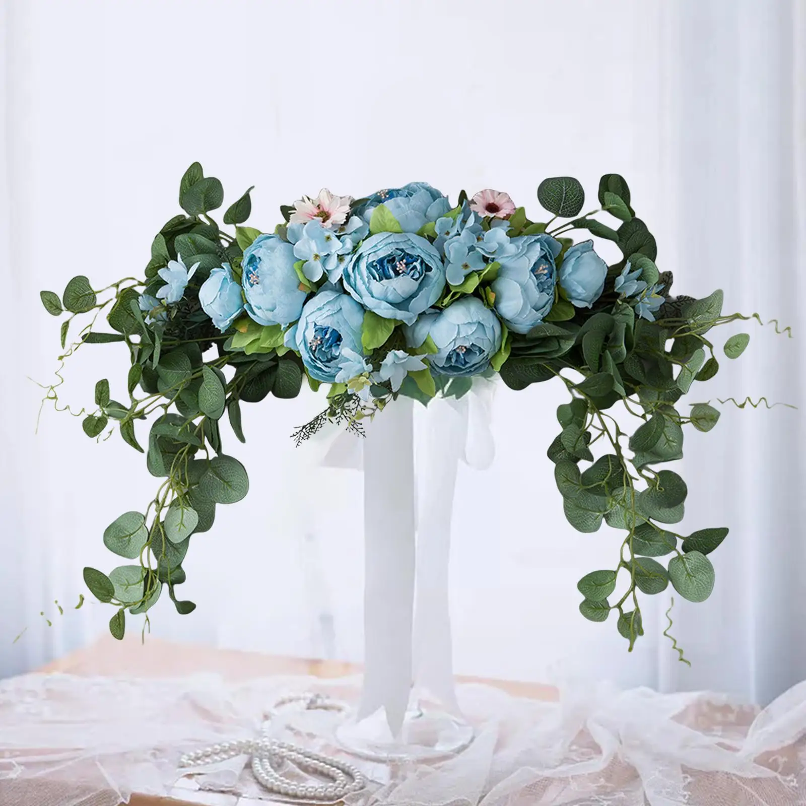 Arch Fake Flower Table Runner Centerpiece Garland Home Hanging Wreath Flower Garland for Party Arch Garden Home Decoration