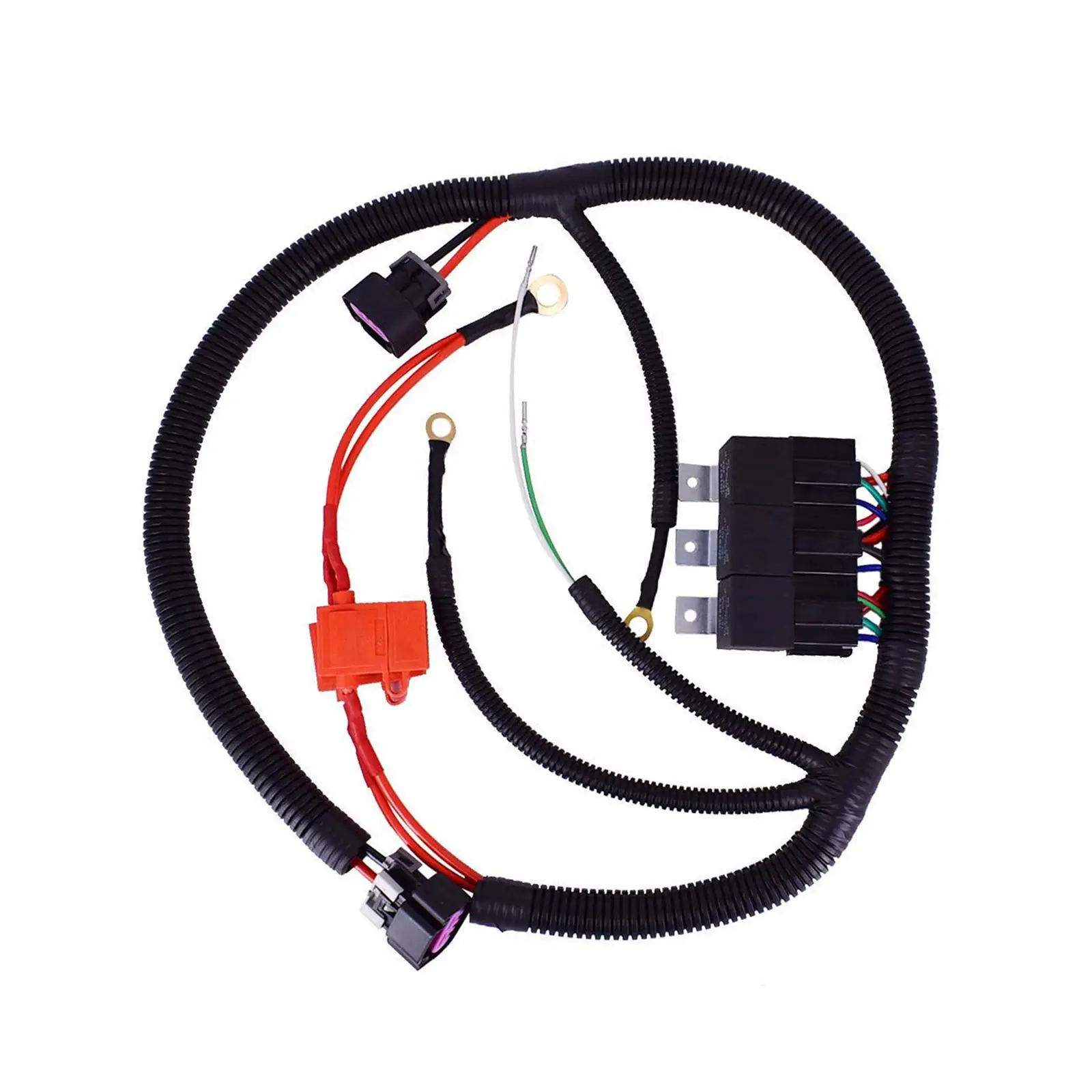 Dual Electric Fan Upgrade Wiring Harness Kit 7L5533A226T Automotive Accessories