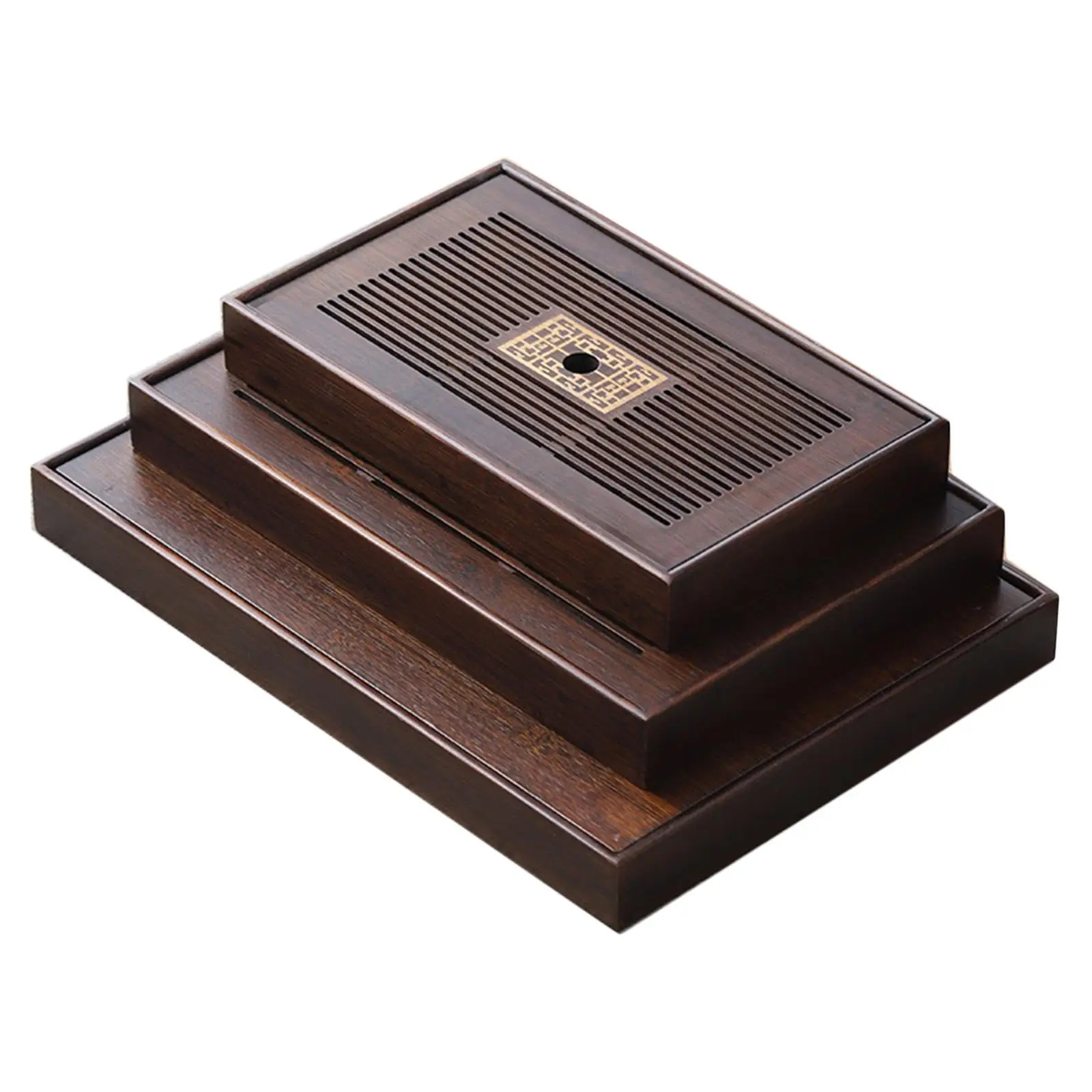 Bamboo Tea Tray , Water Storage Drainage Type Plate, Tea Serving Tray for Home, Office