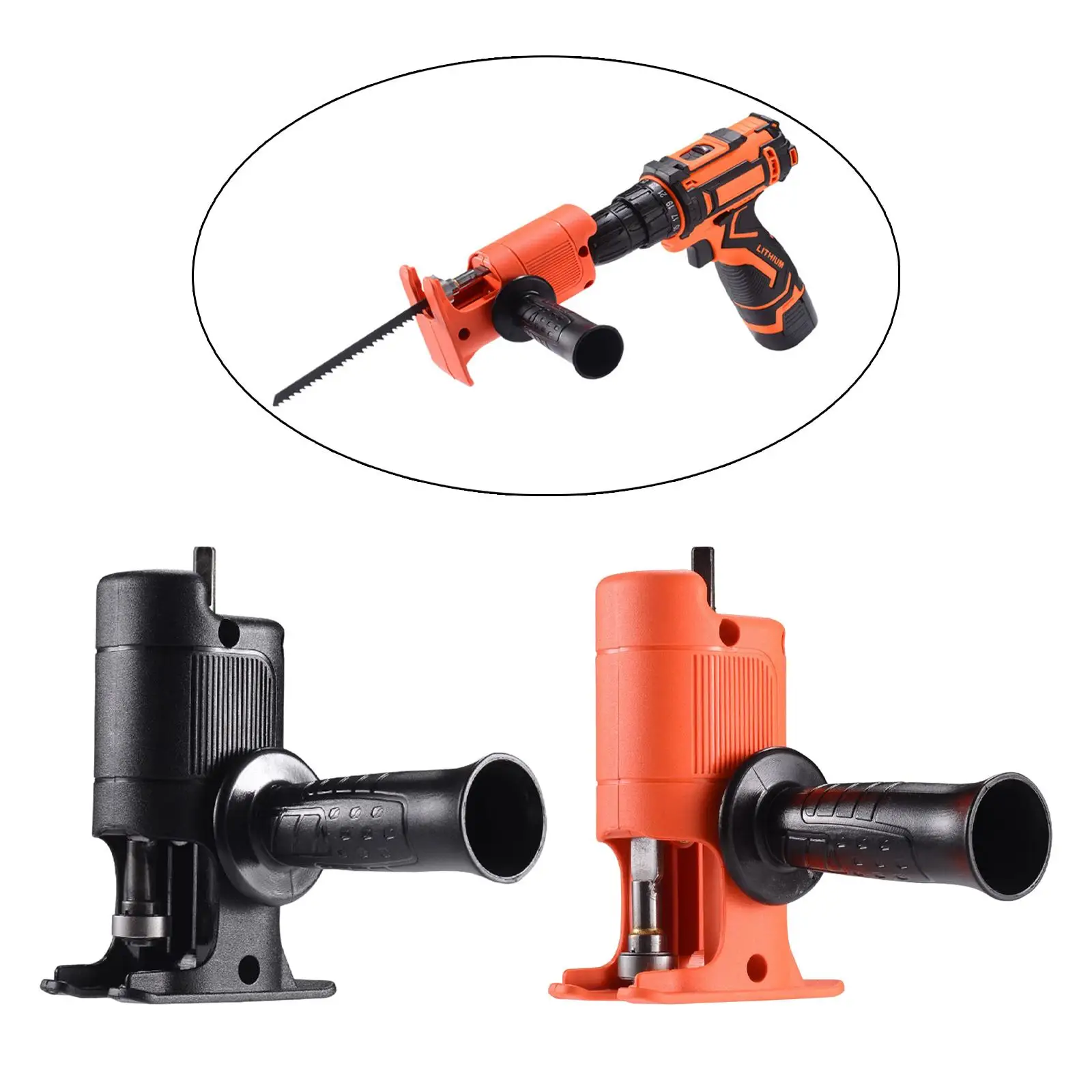 Portable Reciprocating Saw Adapter Electric Drill Modified Electric Jig Saw Power Tool Wood Cutter Machine Attachment & 3 Blades