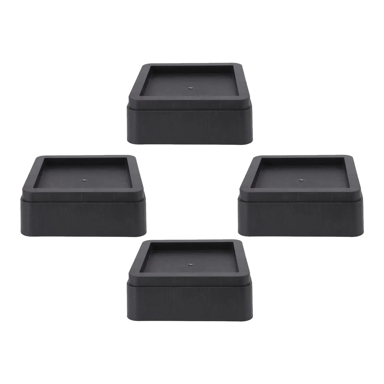 4Pcs Furniture Bed Risers Durable Heavy Duty Square Bed Raising Blocks Furniture Pads for Bed Washing Machine Cabinet Desk Couch