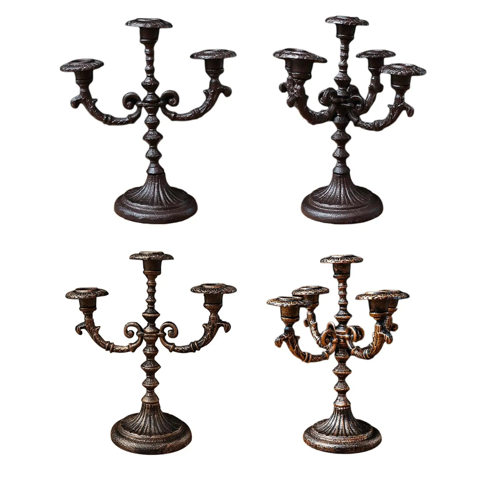 Retro Style Candle Holder Candle Stand Candlestick for Dining Table