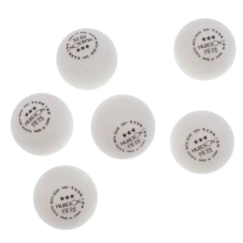 6 Pieces White Professional  Table Tennis Balls  Balls for Training and Match