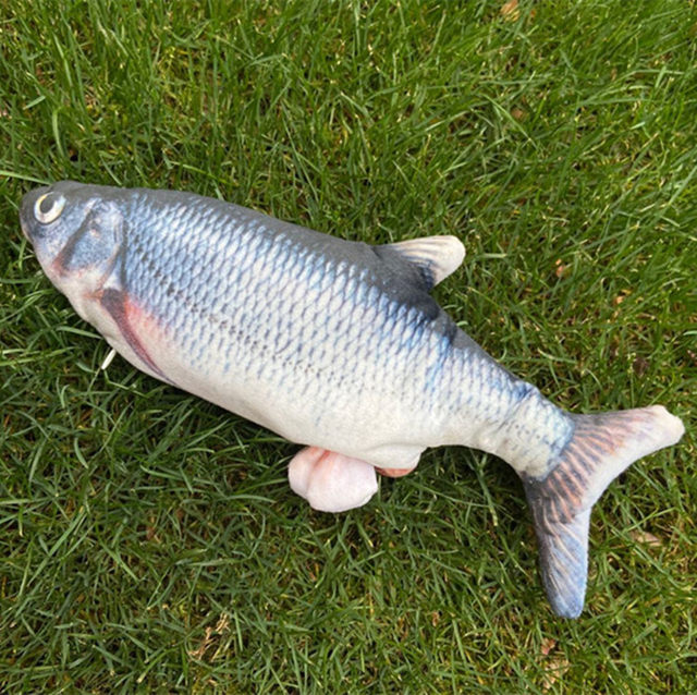 1 pièces Simulation électrique sautant filet de poisson rouge poisson  Simulation électrique poisson jouet pour animaux de compagnie poisson en  peluche jouets pour enfants