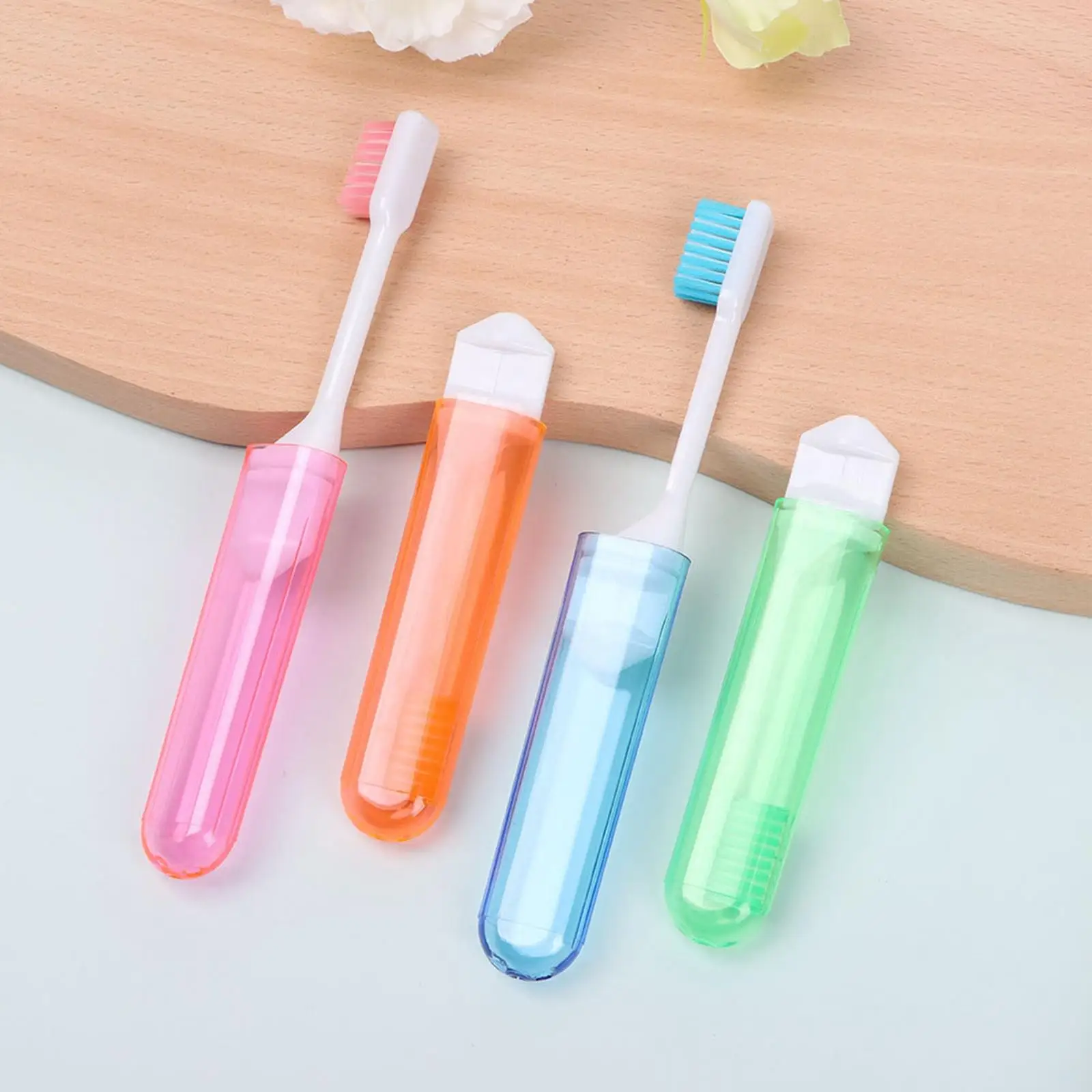 Portable Folding Toothbrush Lightweight Soft Bristle Manual Toothbrush Travel Size Travelling Toothbrush for Camping Hiking Trip