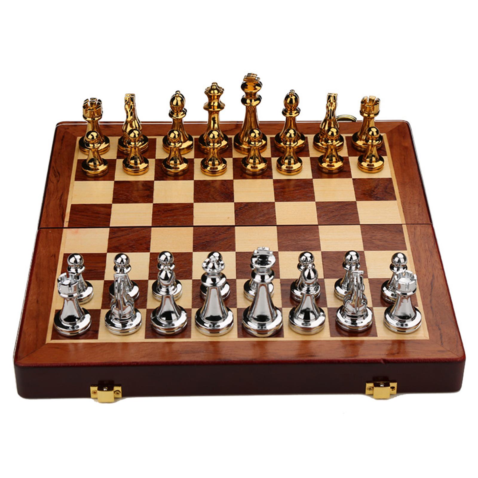 Medieval International Chess Set Premium Texture Magnetic Chess Board High-end Luxury Folding Wooden Chessboard Classic Handmade