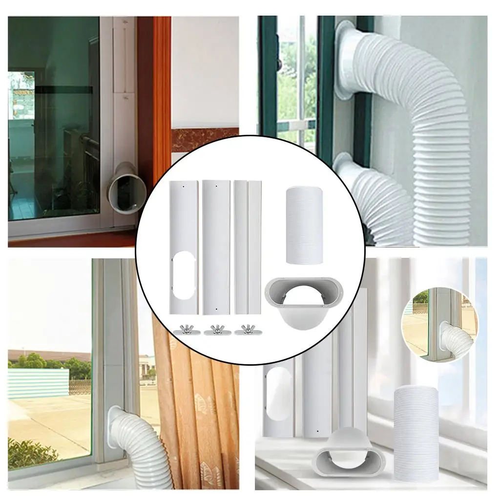 Portable Air Conditioner Window Seal Plates Kit Plastic Vent Kit for Door