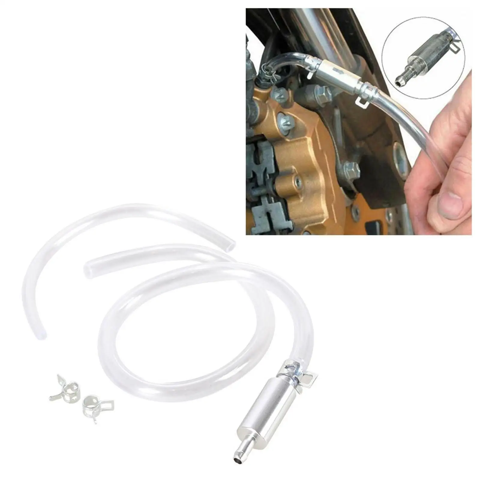 One Way Check Valve Simple Operate Aluminum Body Easy to Release Oil Pump Replacement Hose for Most Motorcycle Clutch
