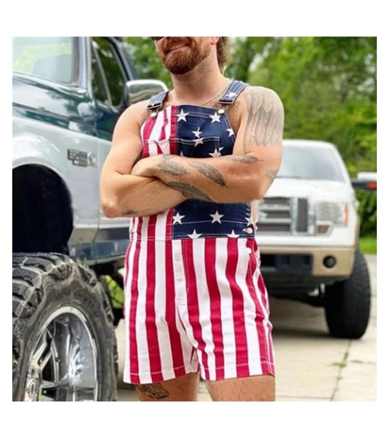 Unisex Independence Day Romper, Verão Bandeira Americana