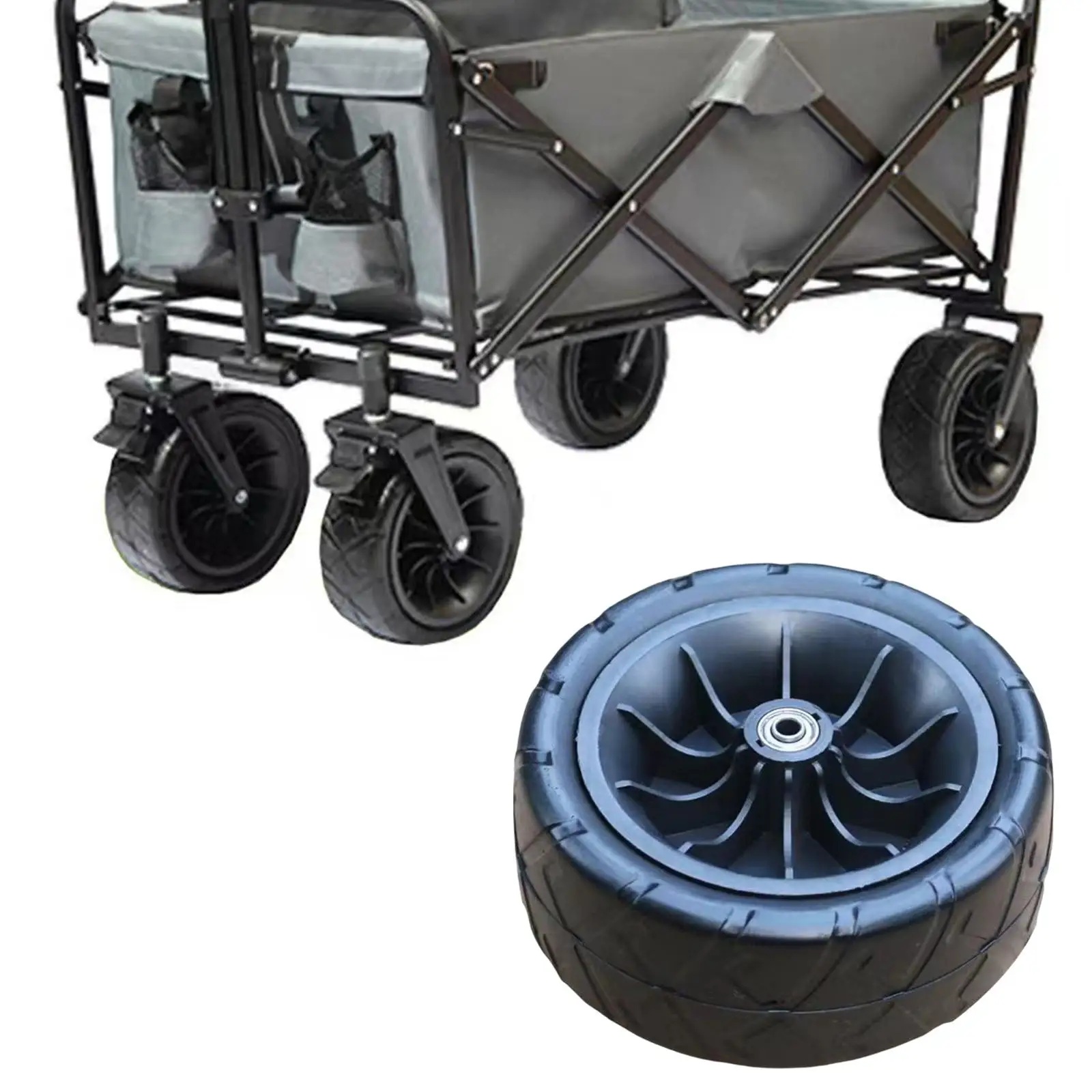 Replacement Wheel for Wagon Cart Hand Truck Outdoor Camping Wagon Accessory