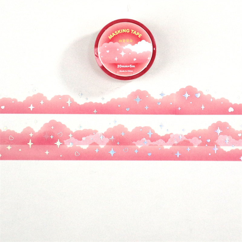 Kawaii stars moon clouds Decorative Adhesive Tape Hot silver Masking Washi Tape Diy Scrapbooking Sticker Label korean Stationery 12 S93f3ac5321834d65bc6be7cfad117132i