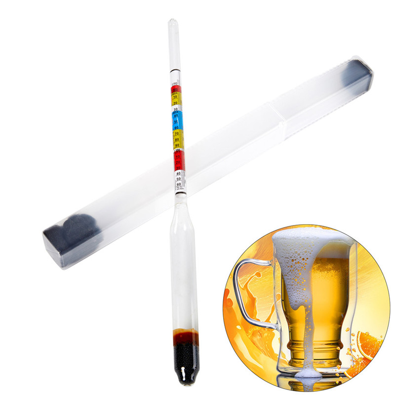 Description Picture 3 of itemTriple Scale Hydrometer For Home Brew Wine Beer Cider Alcohol Testing 3 Scale Hydrometer Wine Sugar Meter Gravity ABV Tester