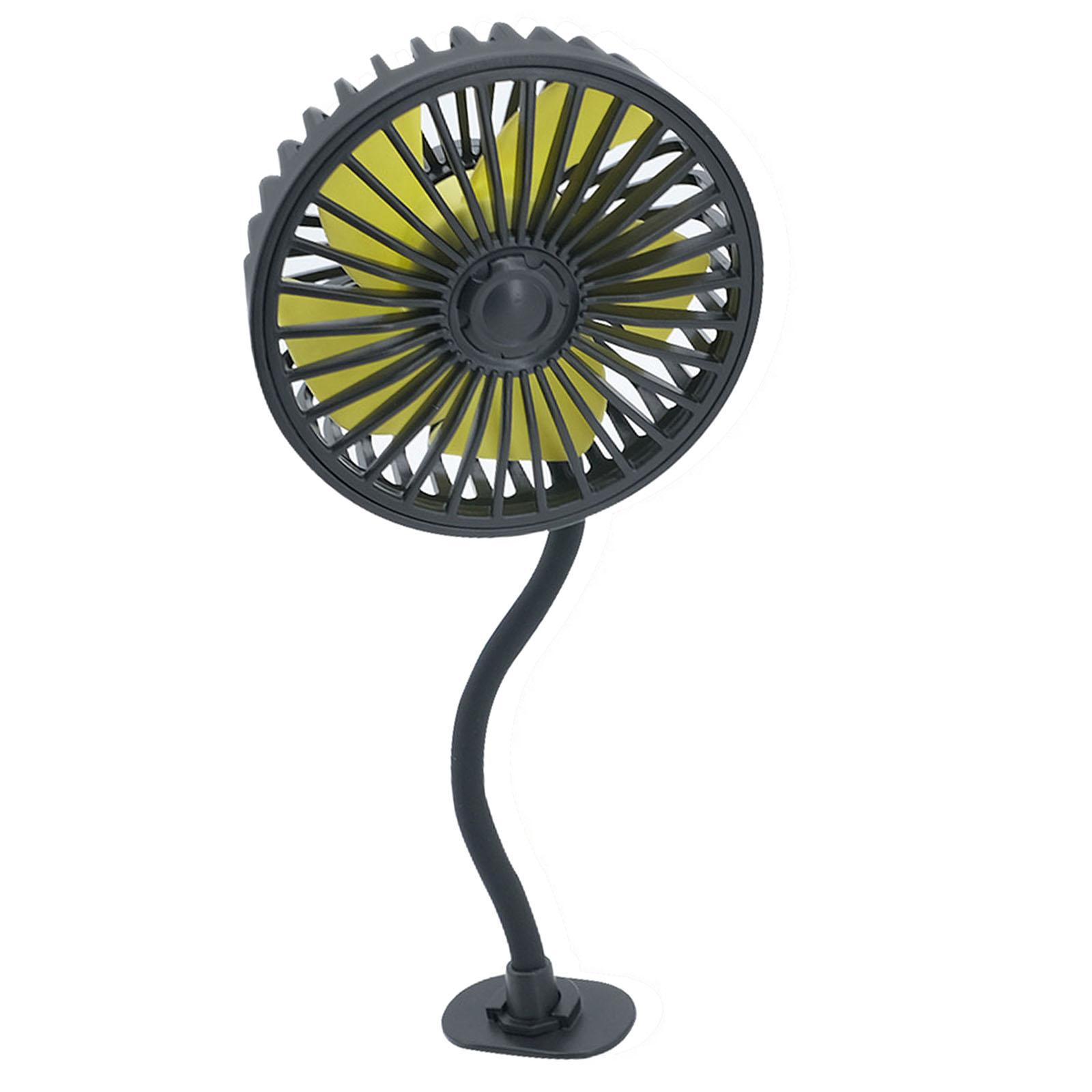 USB Powered Electric Car Cooling Fan with Flexible Gooseneck for RV, Golf,