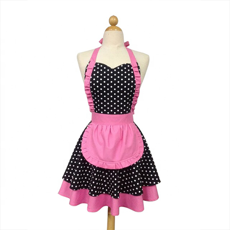 Jananese Sexy Frau Werkzeug für Paare Maid Outfit Kawaii Kleid Restaurant Kurze Farbe Kaffee Shop Schöne Bogen Spitze Küche Schürze – Detail 7