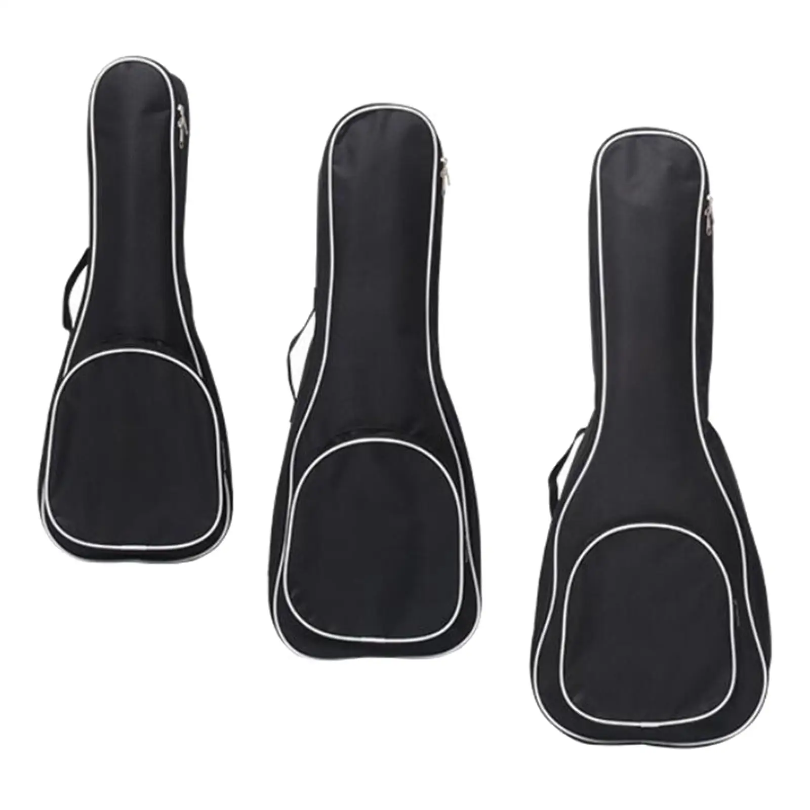Thickened Ukulele Case Musical Instrument Accessories Zipper Padded Dustproof Waterproof Gig Bag Shockproof Portable with Handle