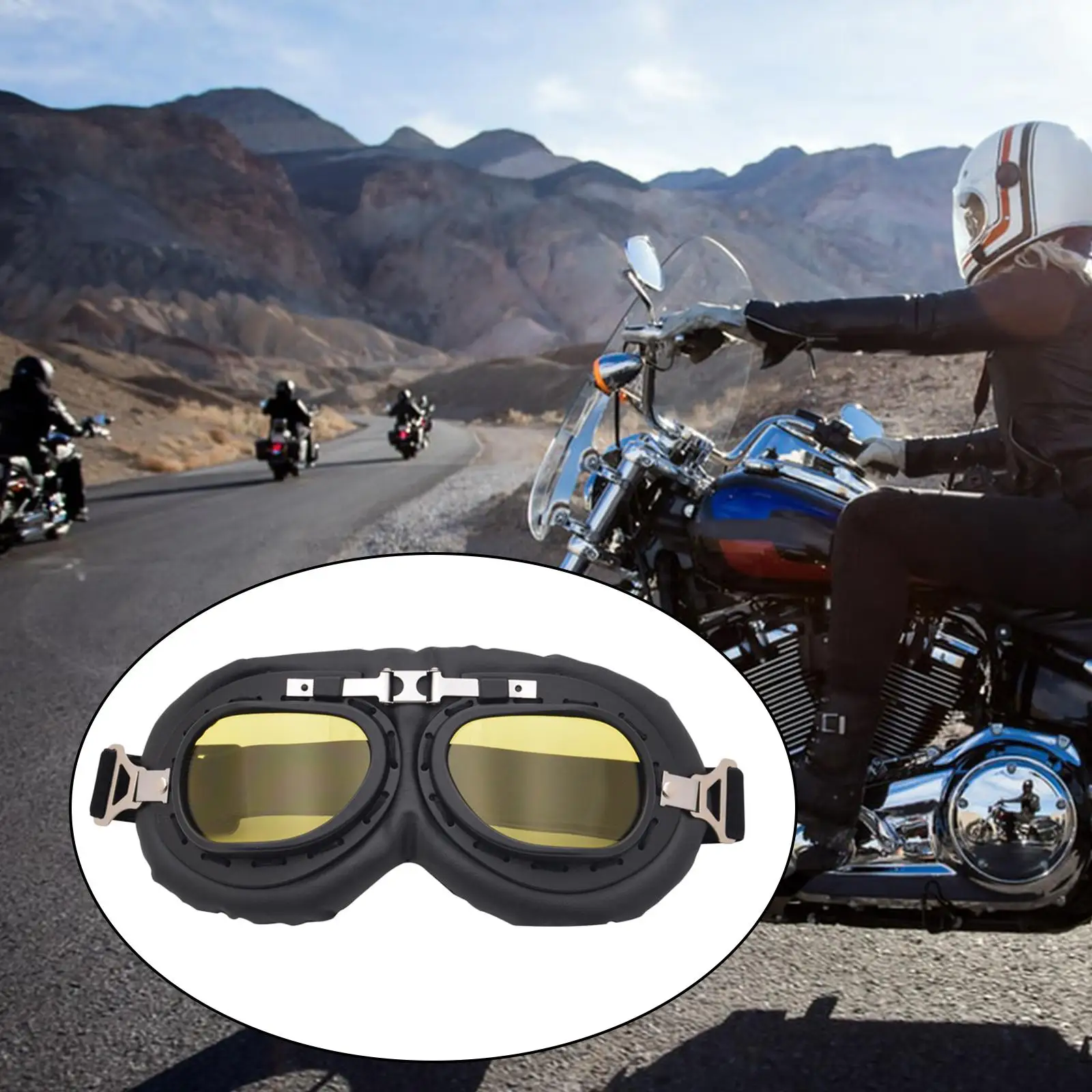 2x Motorcycle Goggles-Fit for  Touring Racer