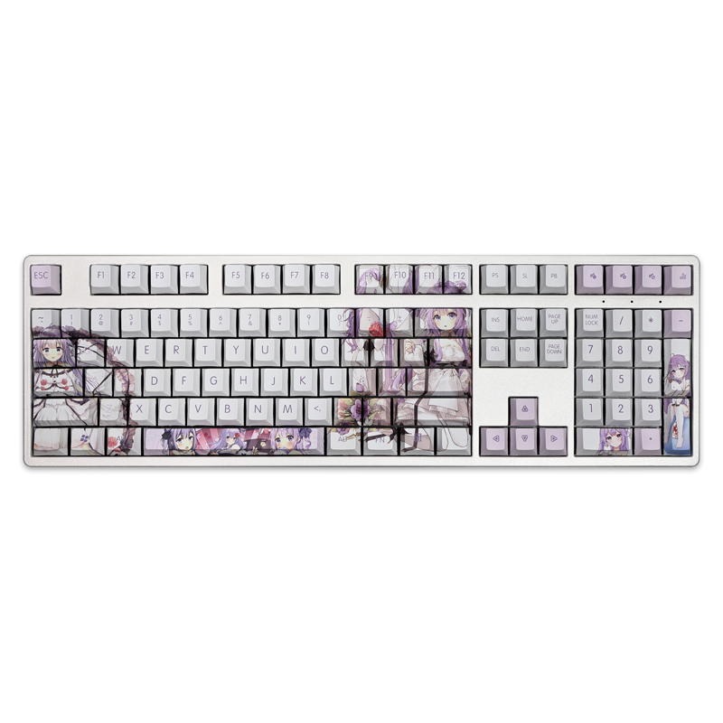 108 Tasten/Set PBT Azur Lane HMS Einhorn PBT Anime Gaming Girl Niedliche individuelle Tastenkappe für Cherry Profile MX Switch mechanische Tastatur – Detail 6