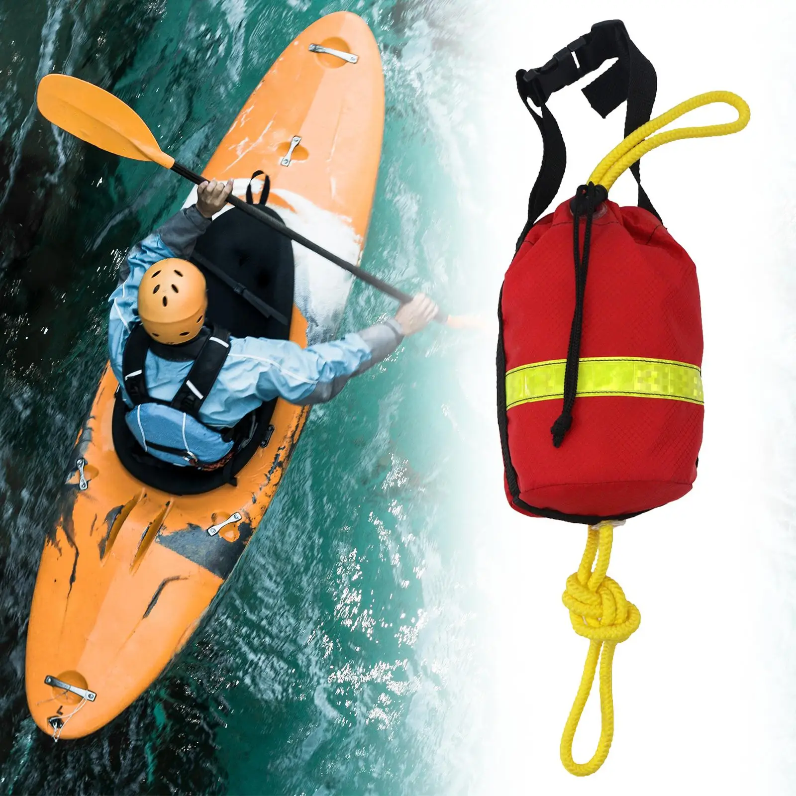 Rope Throw Bag Throwline 21M Floating Throw Bag for Swimming