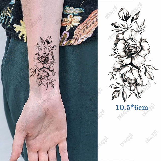 Flowers Temporary Tattoos for women sexy 8 Pcs by Yesallwas Large Tatt –  EveryMarket