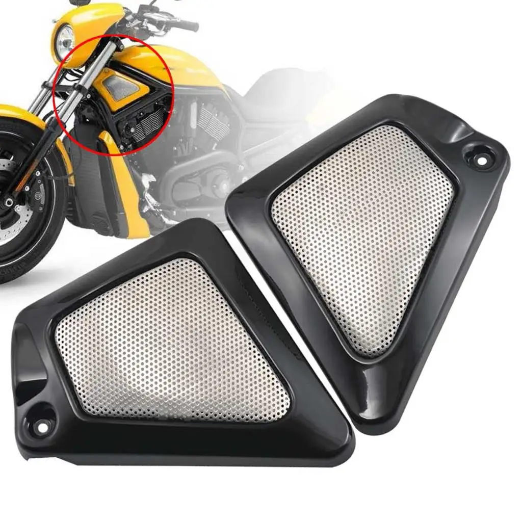 Black Motorcycle Fairing Intake Accents Grilles Duct Cover