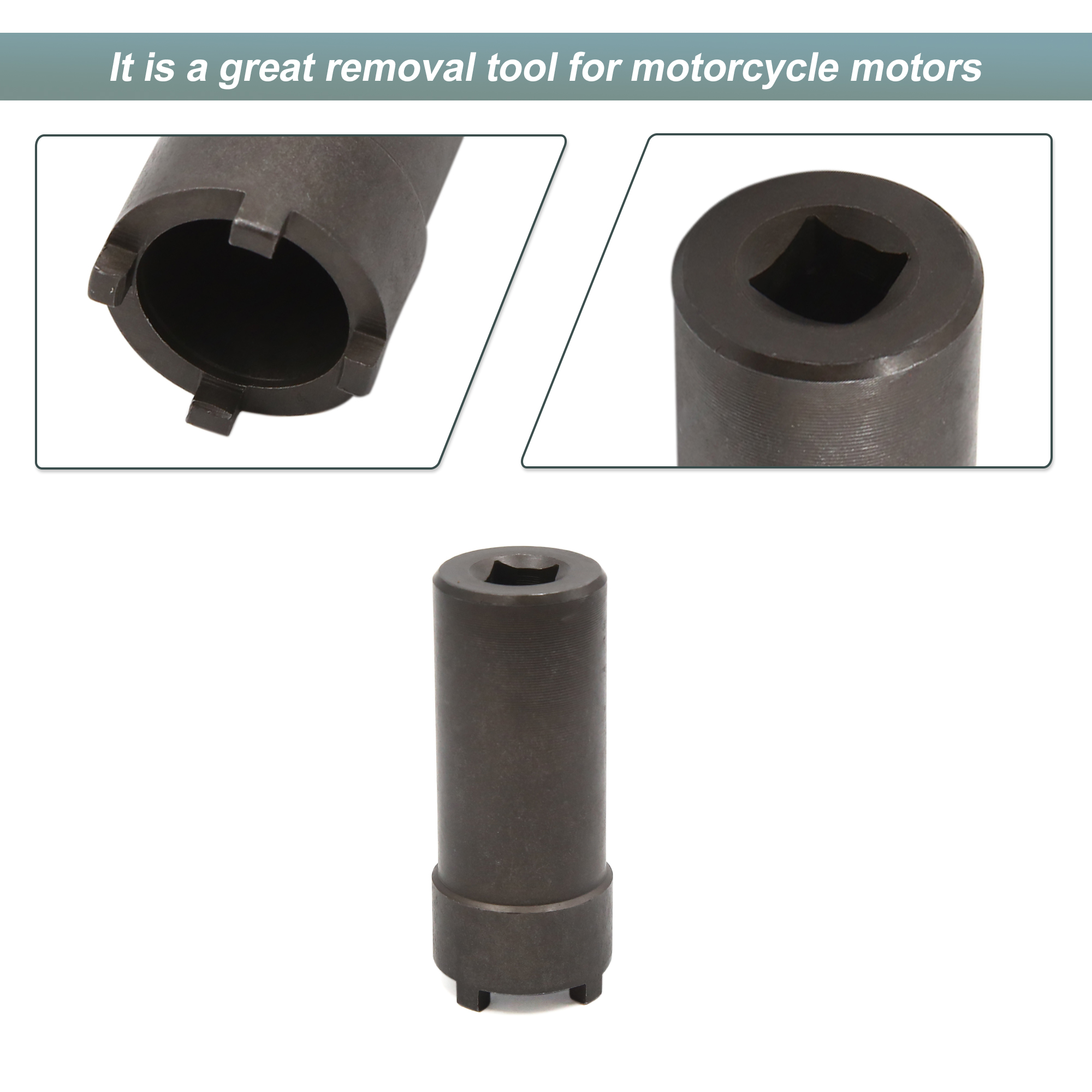 Motoforti 27mm 1.06 "Motorrad Kupplung Lock Nut Schlüssel Steckschlüssel Reparatur Entfernen Werkzeug Grau Ersatz für GY6-125 für CG125 – Detail 3