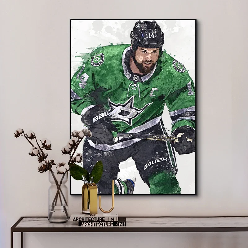 Description Picture 4 of itemWatercolors Famous Sport Ice Hockey Player Poster and Canvas Printing Wall Art Picture for Fans Room Home Club Decoration Gifts