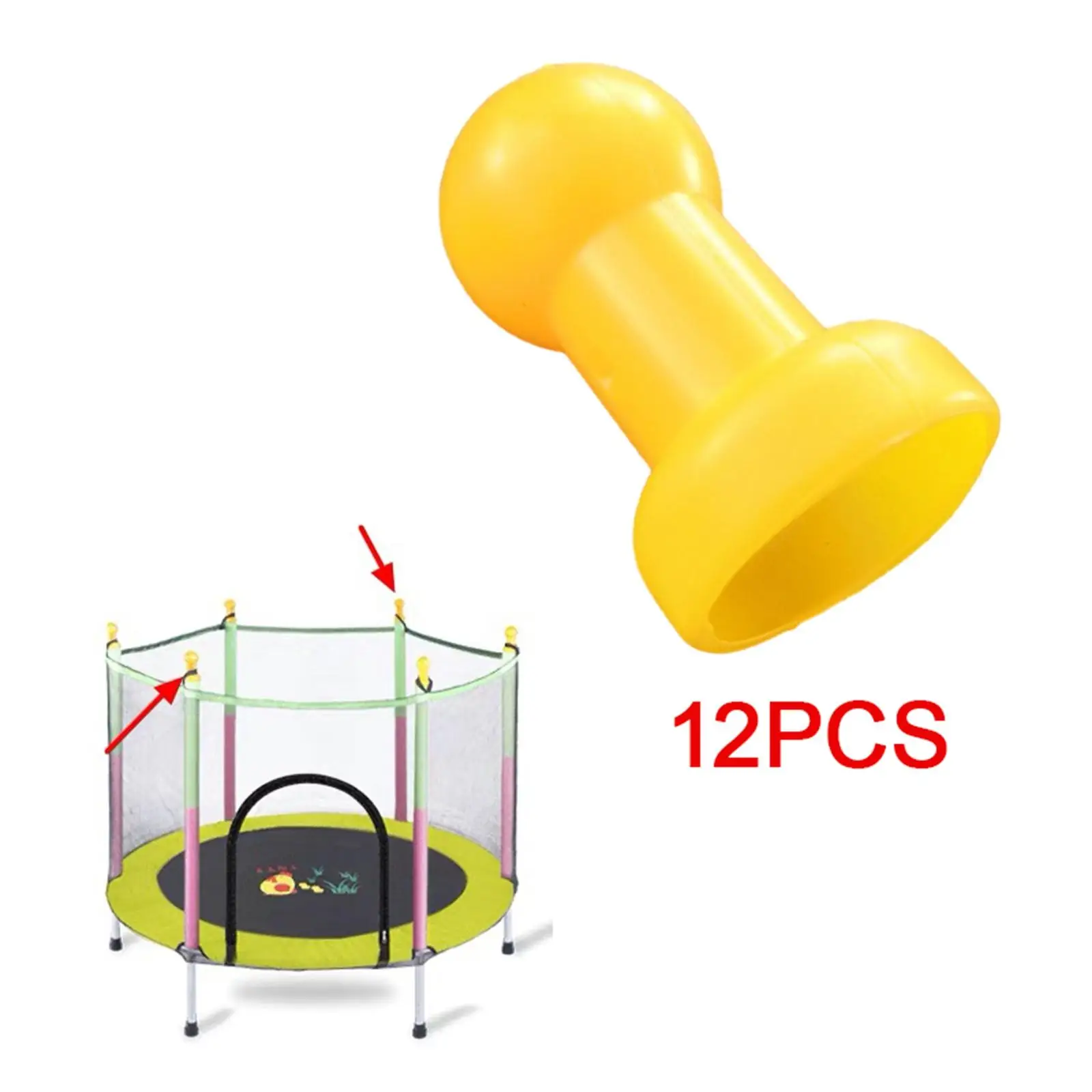 12 x Trampoline CAPS Enclosure Pole Caps Trampoline Accessories