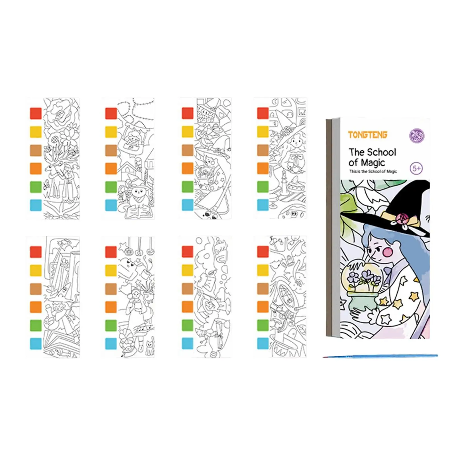 Watercolor Painting Book Entertainment Coloring Game DIY for Girls Artists