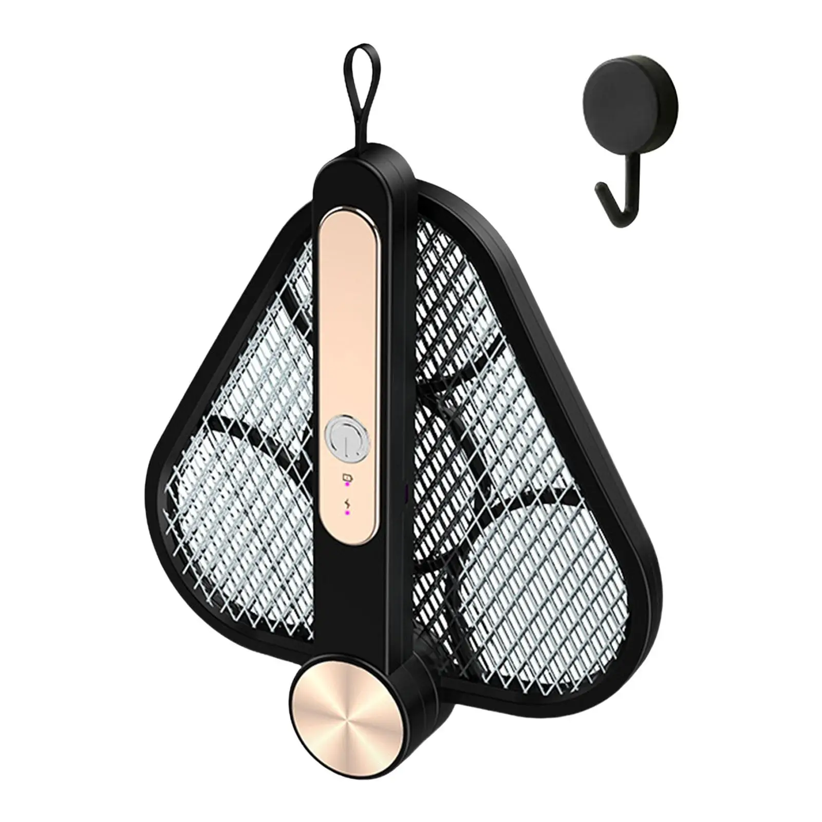 2 in 1 Foldable Mosquito Zapper Racket Bug Killer Lamp Rechargeable Bug Killer Swatter for Patio Office Home Kitchen Backyard
