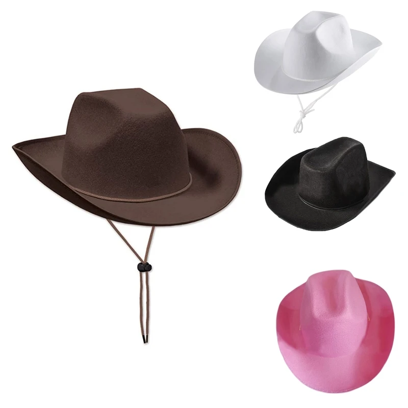 Фетровая шляпа для мужчин и женщин в ковбойском стиле Фетровая фетровая шляпа Осень и зима