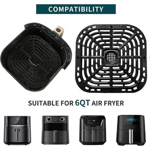 Air Fryer Grill Plate For Instants Vortex Plus 6QT Air Fryers, Upgraded  Square Grill Pan Tray Accessories - AliExpress