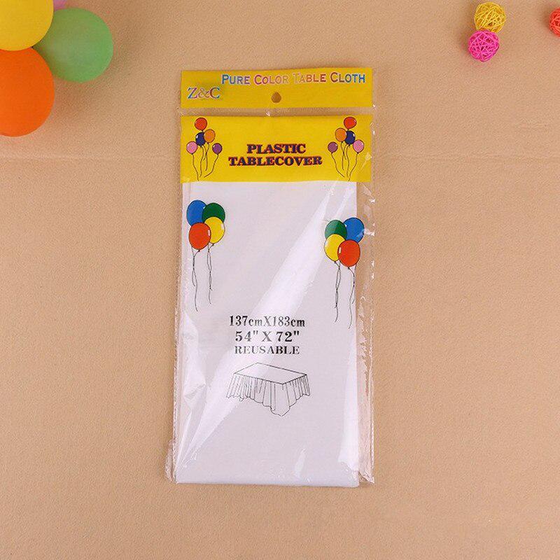 137 x 183 cm einfarbige Tischdecke für Kinder, alles Gute zum Geburtstag, Hochzeit, Party, Tischdecke, Zubehör, Weiß, Schwarz, Rot, Gelb – Detail 6