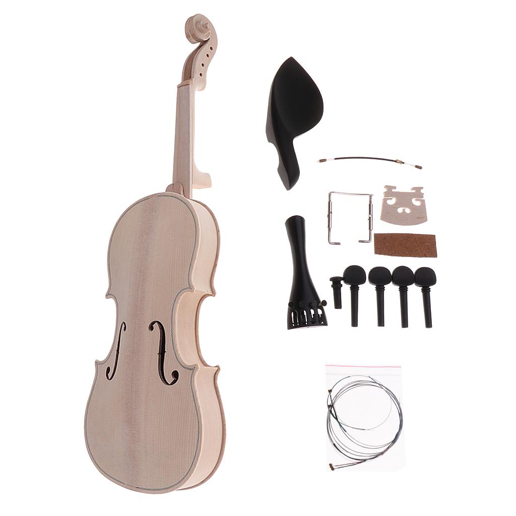 Exquisite Spruce Wood Handcrafted Violin DIY Kits - 4/4 Full Size