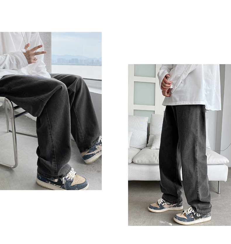 Title 12, 2024 New Streetwear Baggy Jeans Men Korean Fash...