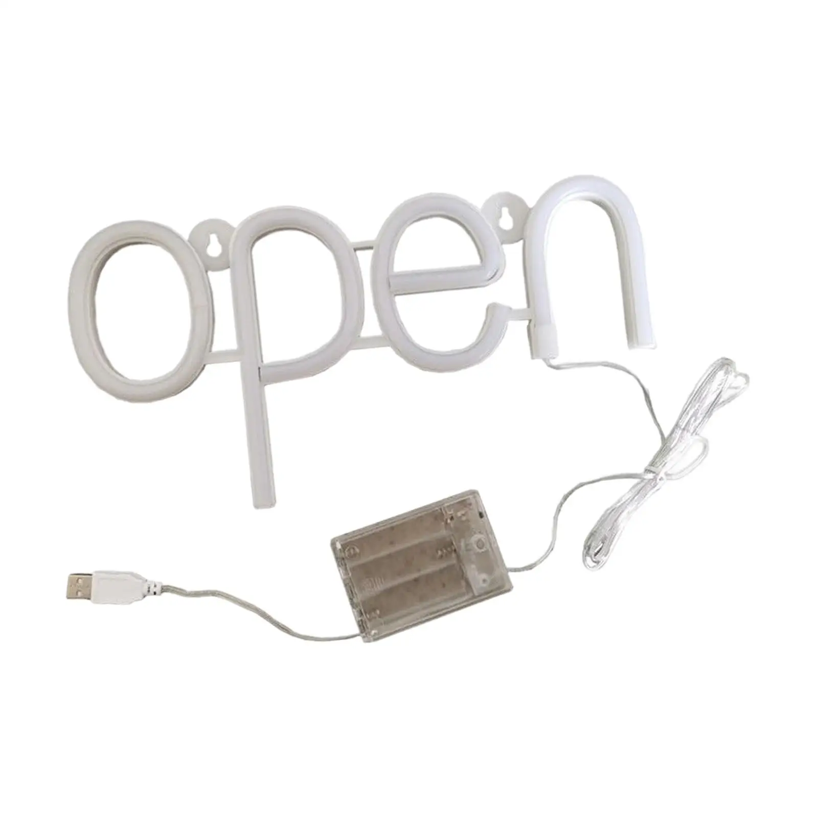 LED Open Sign Lighting Neon Lights Battery Powered Restaurant Wall Hanging Bar Lamp for Cafe Shop Display Window Game Club