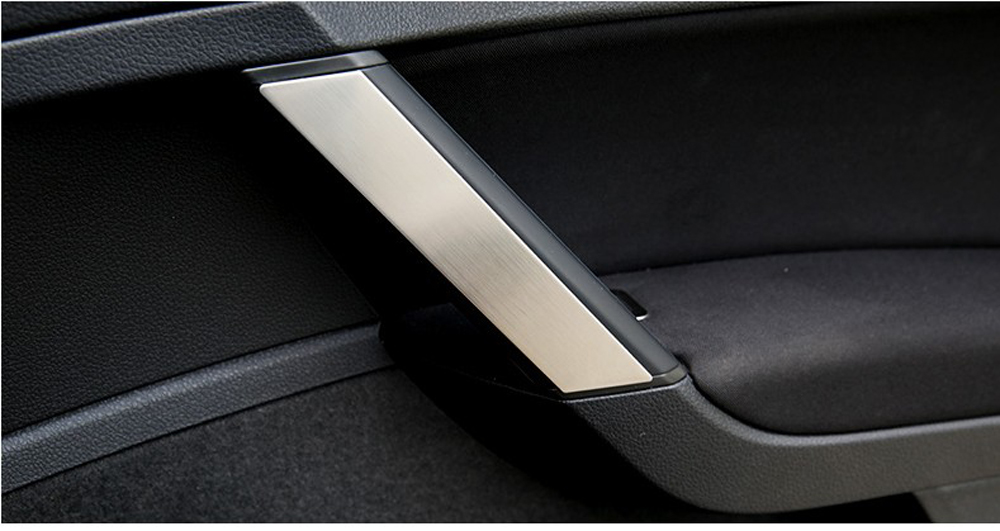 Für volkswagen golf 7 mk 7 mk 7,5 auto styling innen tür armlehne edelstahl dekoration auto zubehör 4 teile/satz – Detail 5