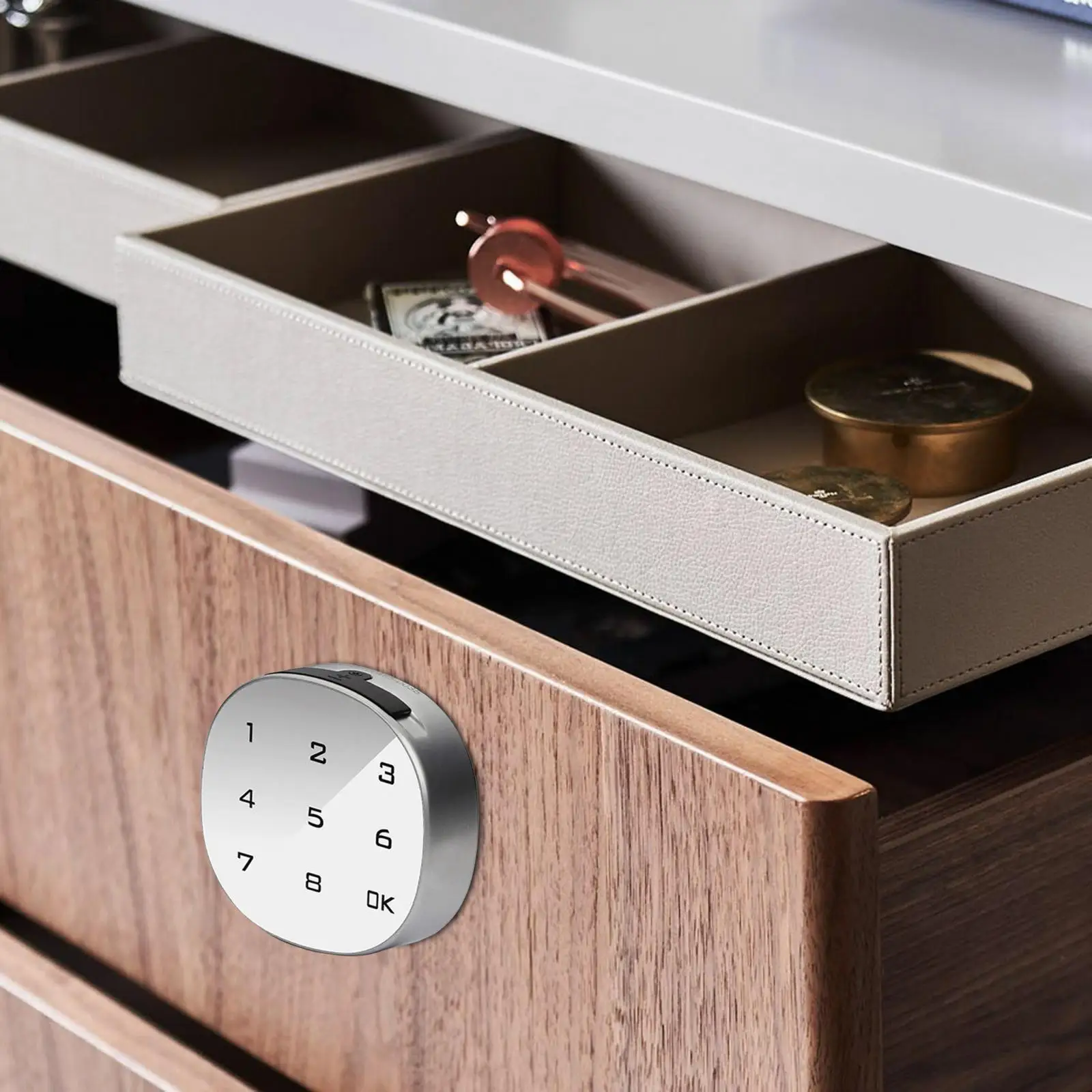 Drawer Smart Cabinet Lock Locker Security Touch Screen Password Lock Electronic Door Locks for Office File Storage Box Bedroom