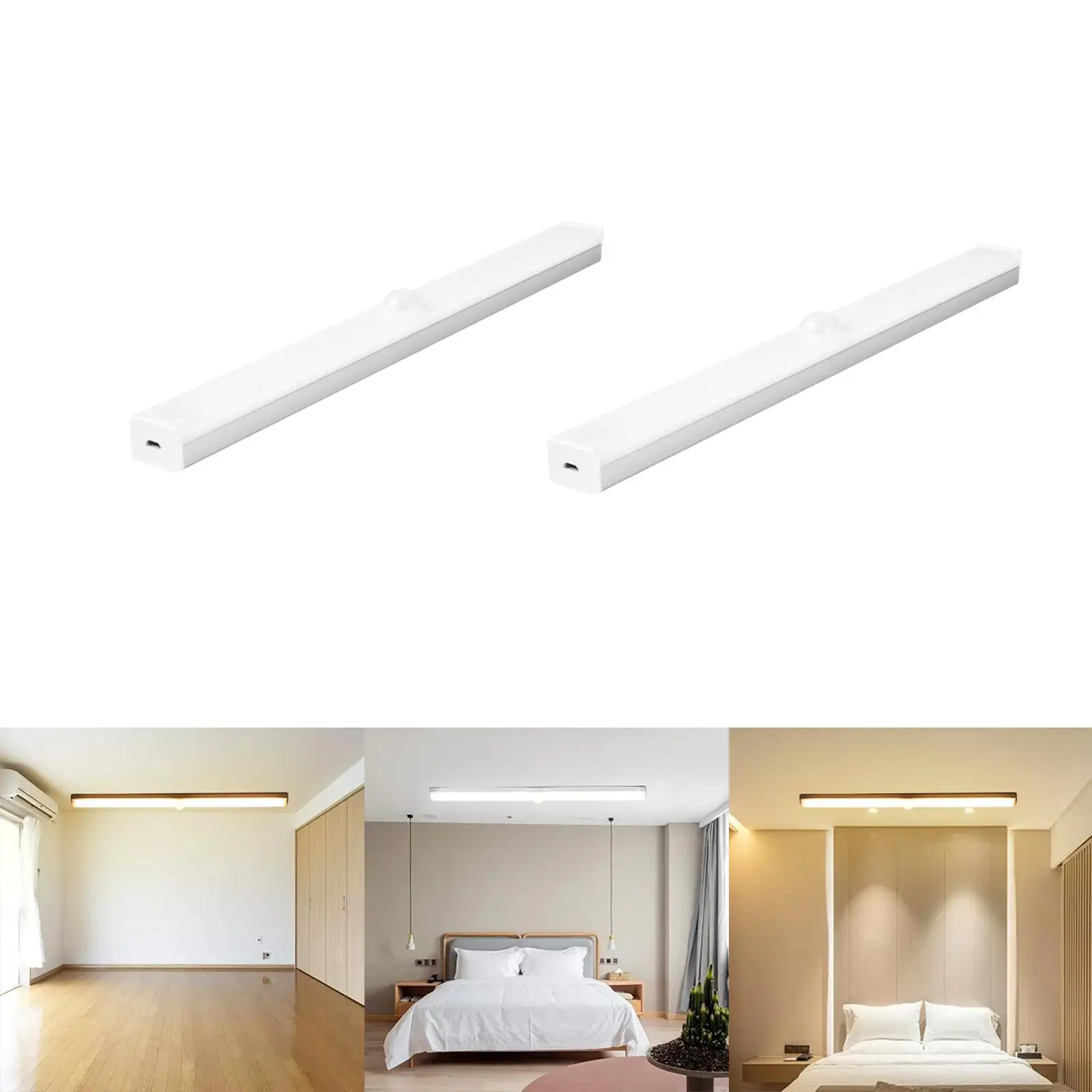 LED Under Cabinet Lighting Shelf Lighting Closet Homes Body Sensor Lights Night Light Bar for Display Case Living Room Hallway
