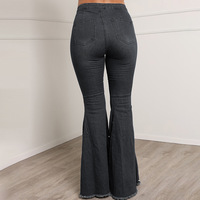 High Waist Full Length Slim Denim Jeans Jeans color: Deep blue|Blue|Grey