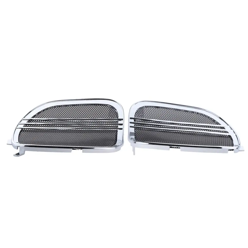 Silver  Speaker Grilles Cover Accents for The Harley Road Glide
