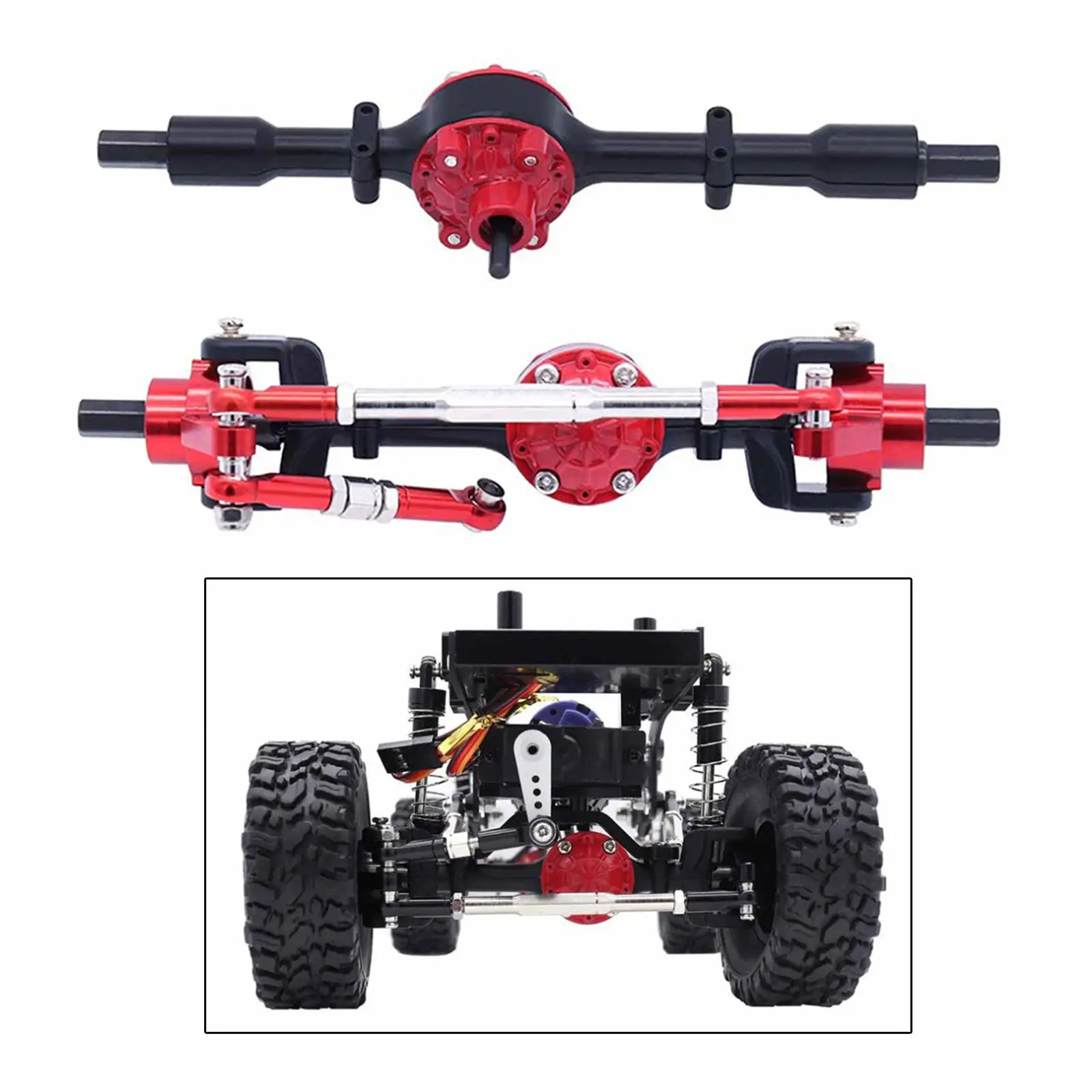 1:16 Scale RC Car Front and Rear Axle Set Convenient Durable Practical Upgrade Parts Accessory for B36 C24 B14 B24 RC