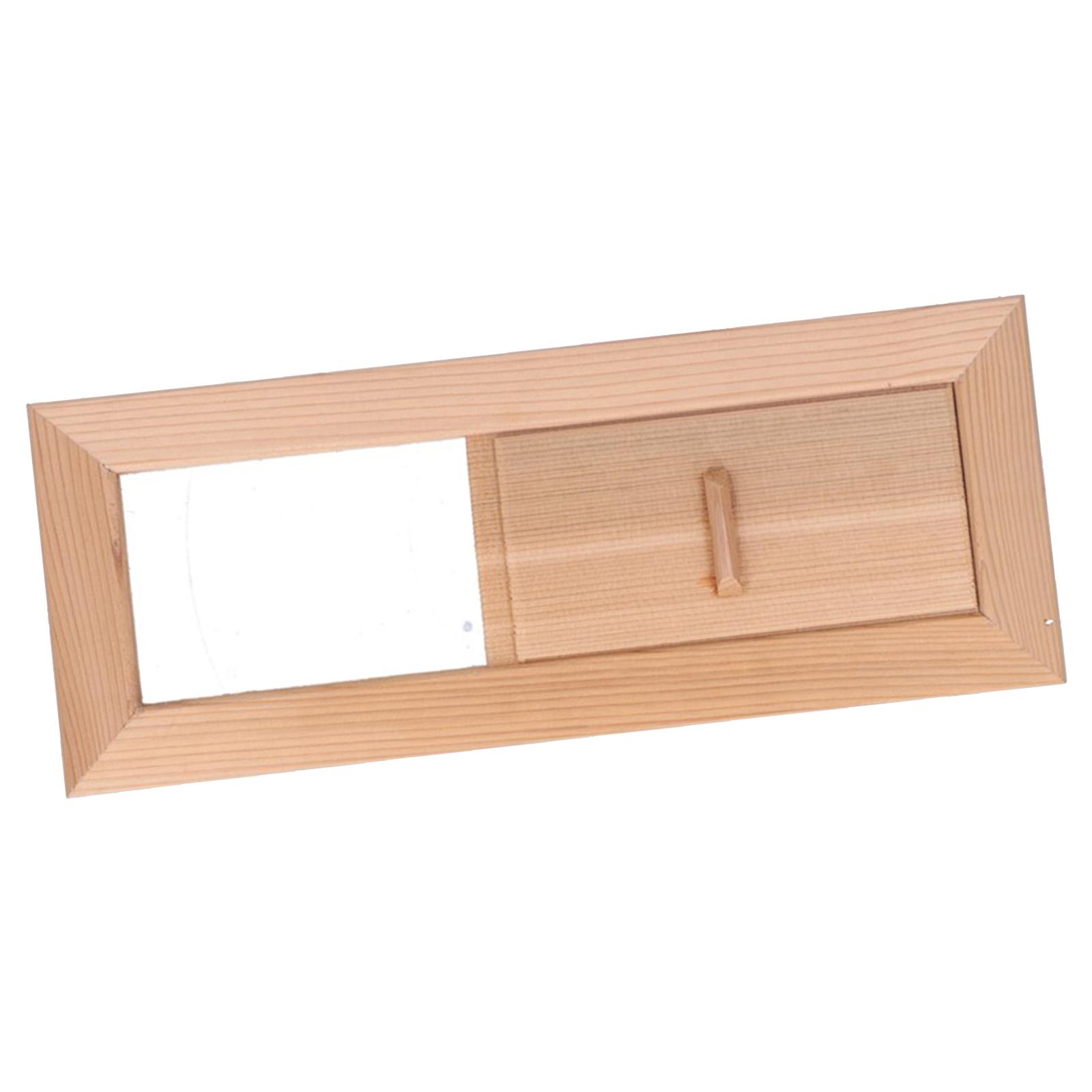 Sauna Air Vent Grille Wooden Rectangle Air Vent Adjustable Sauna Air Vent Ventilation Panel for Sauna Room Steam Room Accs