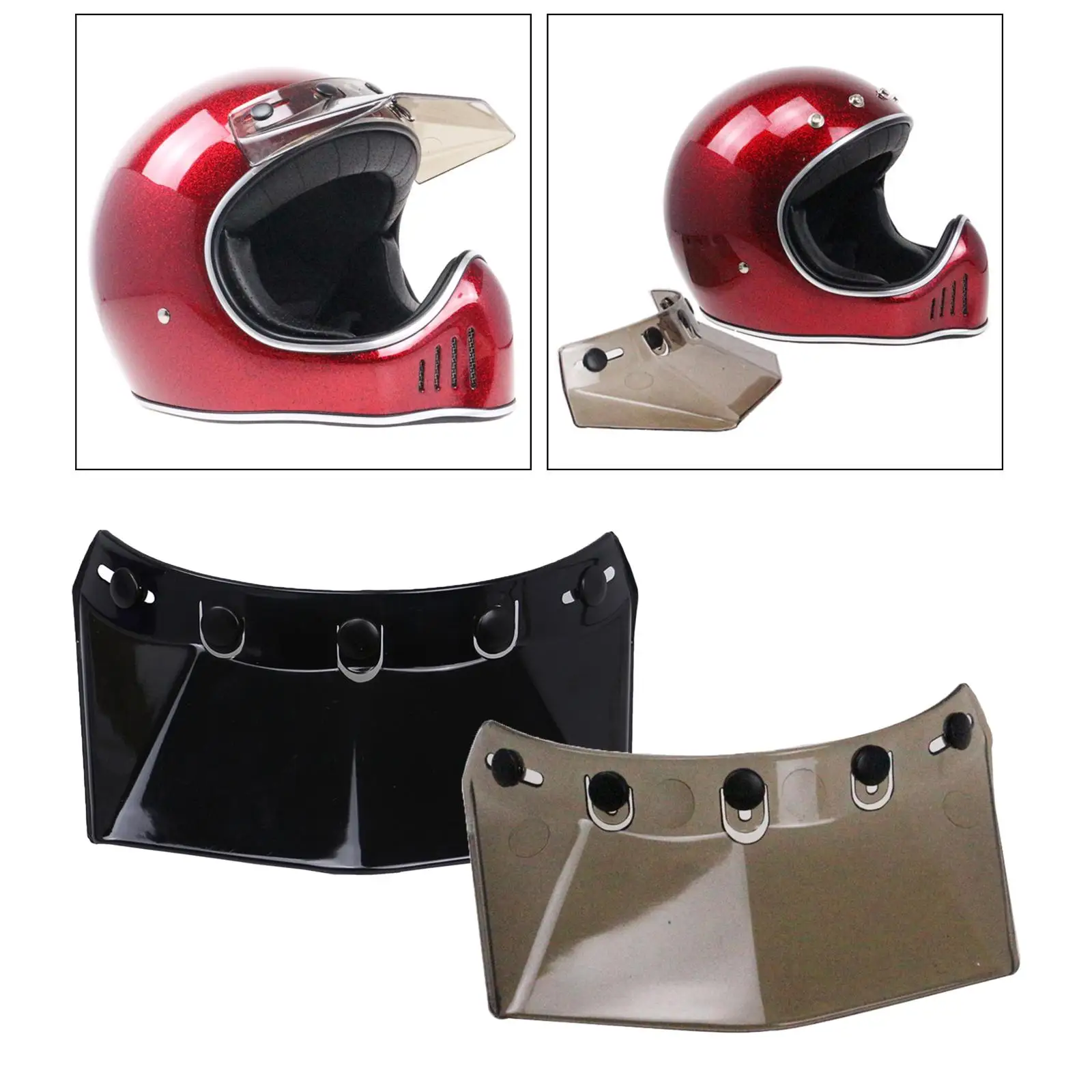 2x 5  Adjustable Visor  Replace for Motorcycle  Accessories